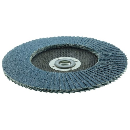 Weiler 7" Abrasive Flap Disc, Flat (TY27), Phenolic Backing, 40Z, 5/8"-11 UNC 31420